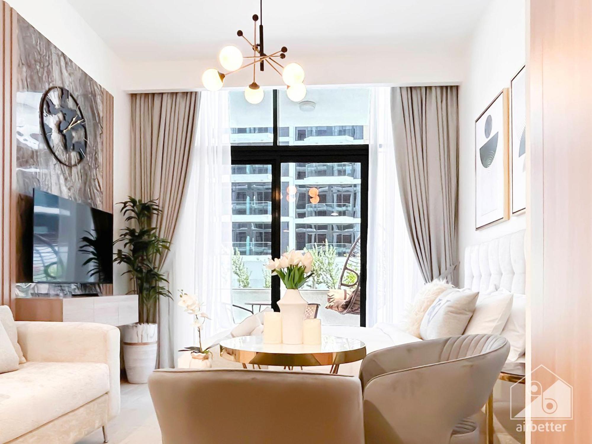 Charming Studio With Balcony In Azizi Riviera Dubai Dış mekan fotoğraf